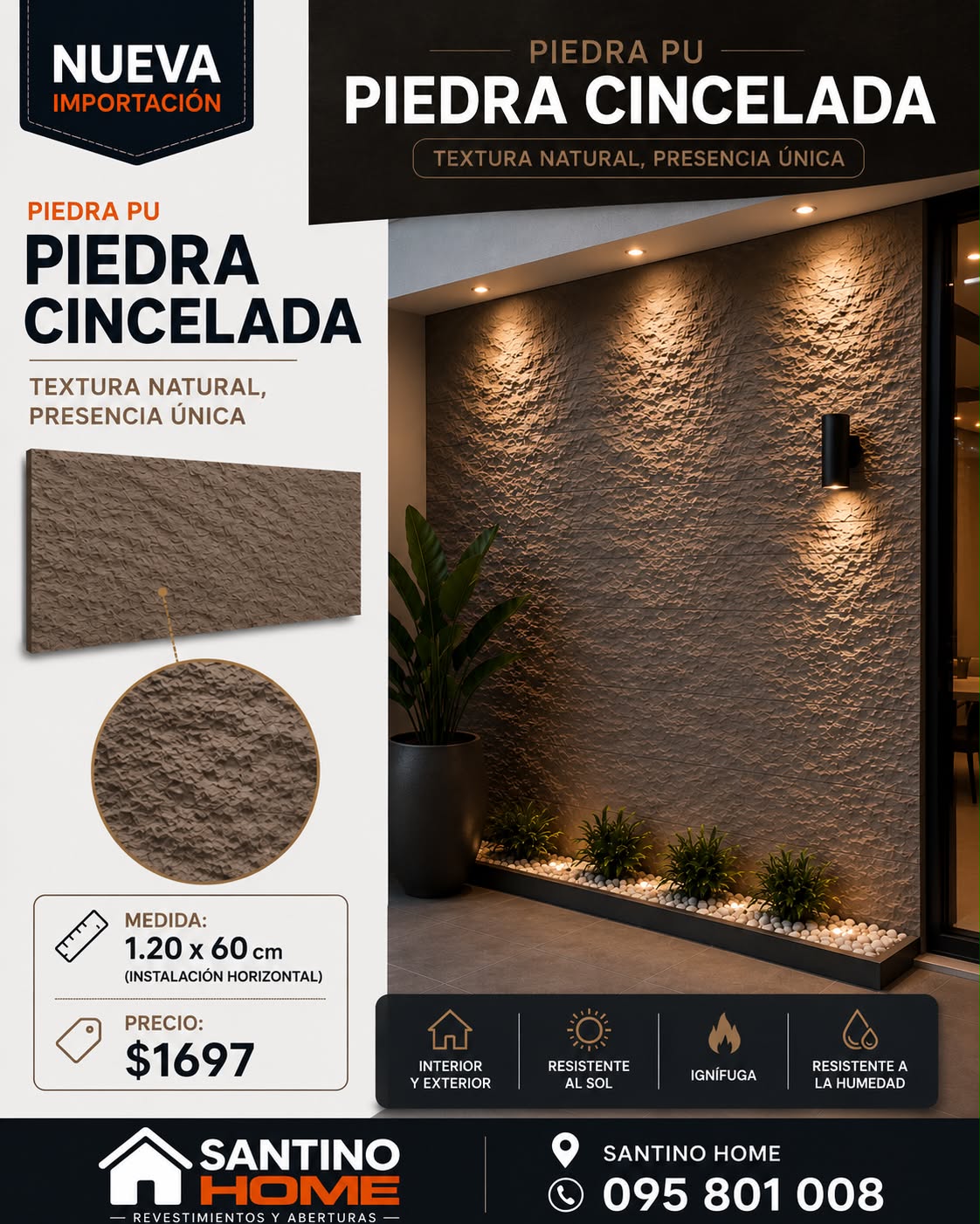 Piedra PU CINCELADA