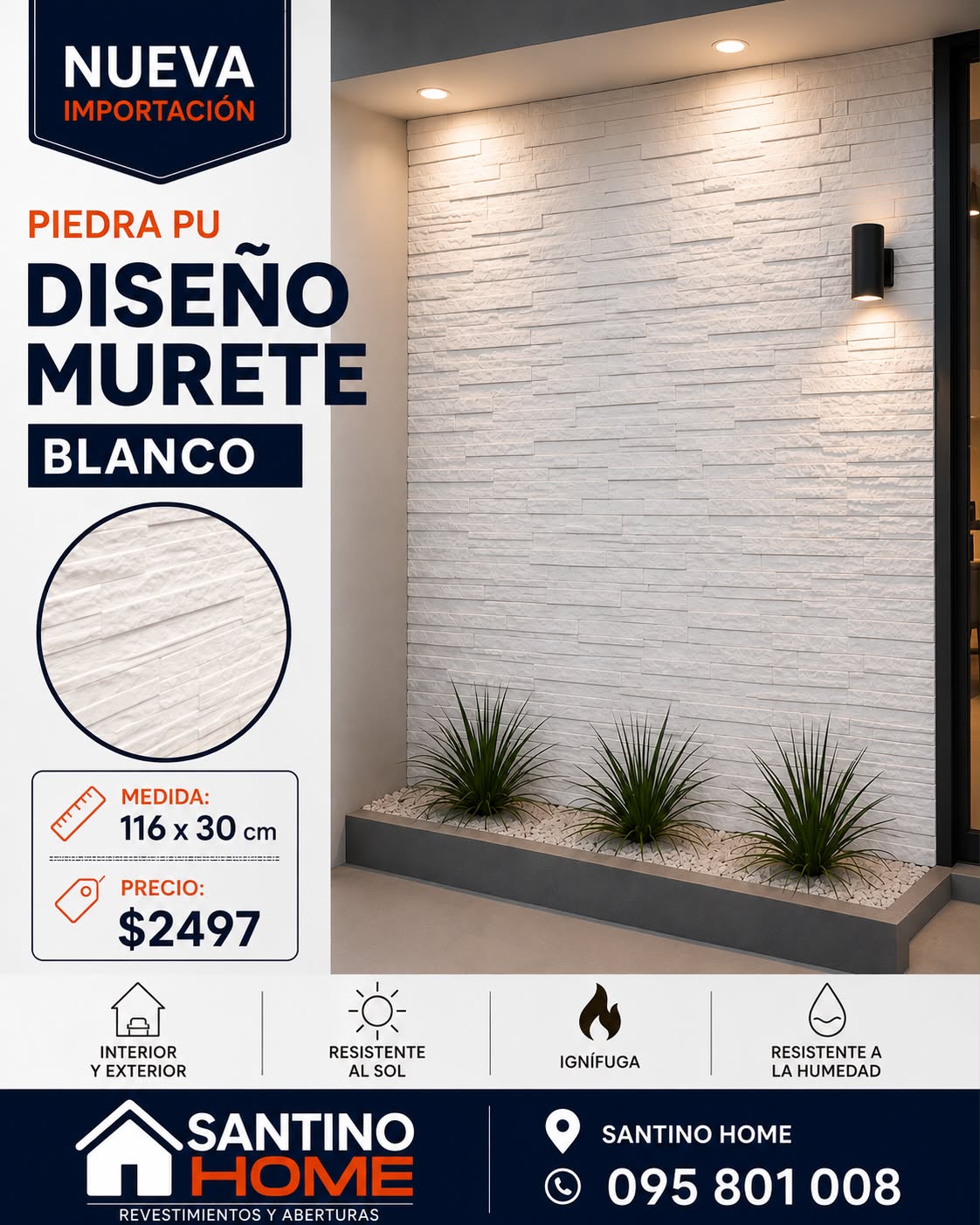 Piedra PU MURETE BLANCO
