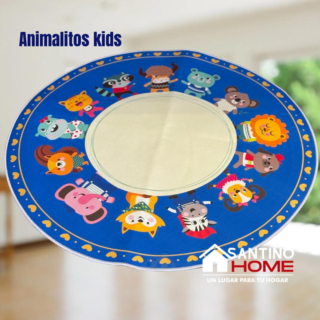 ALFOMBRA REDONDA ANIMALISTOS KIDS 1M