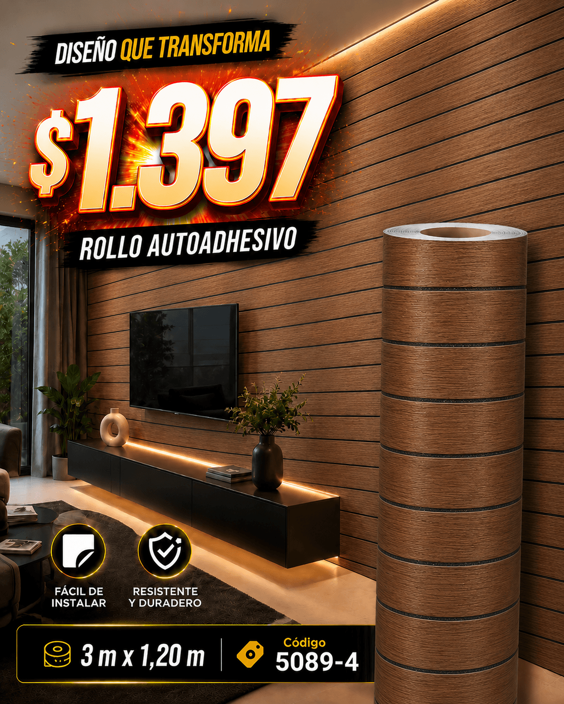 ROLLO RIPADO AUTOADHESIVO  5089-4
