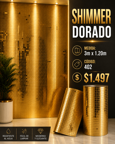 ROLLO SHIMMER DORADO