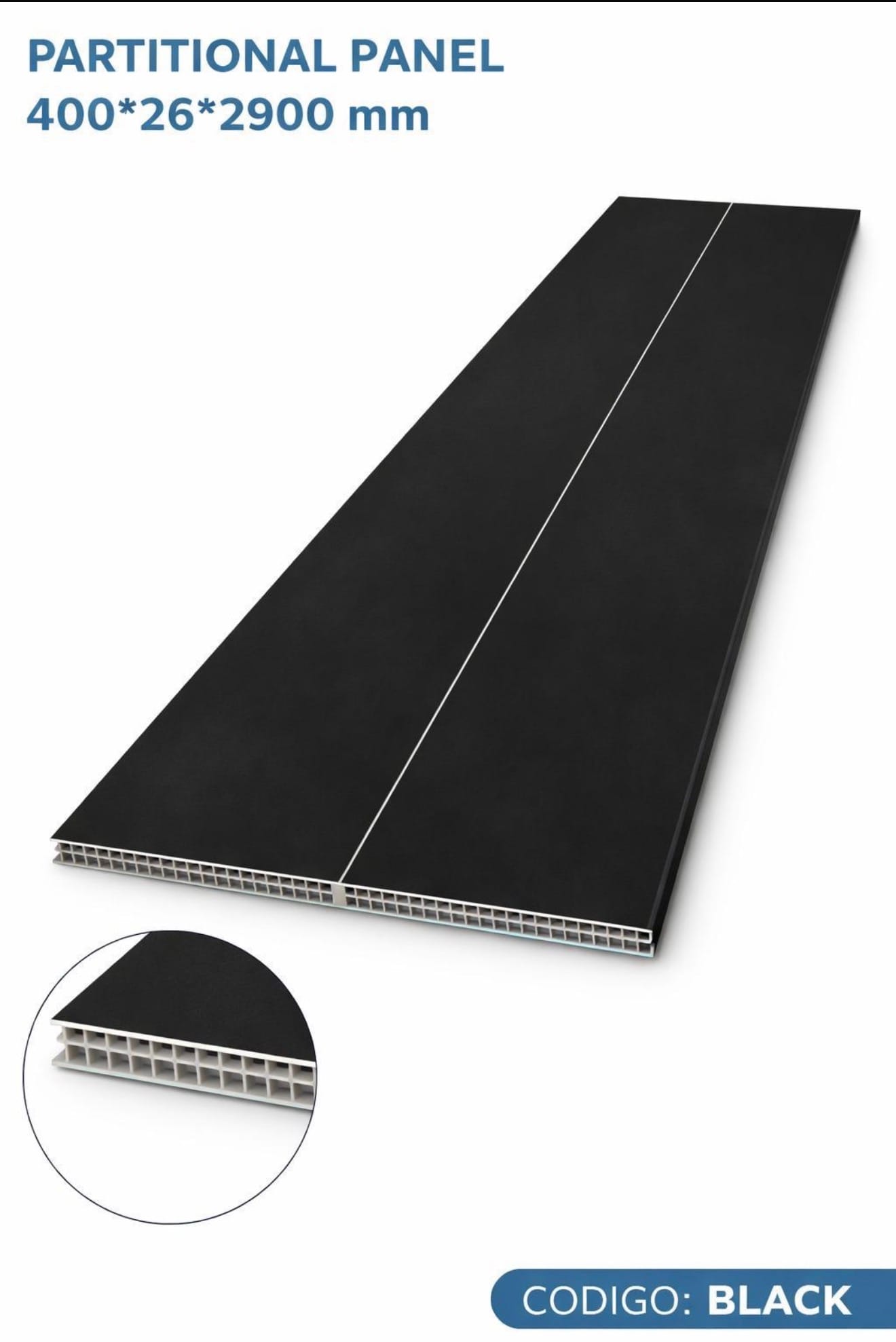 PARTITIONAL PANEL NEGRO