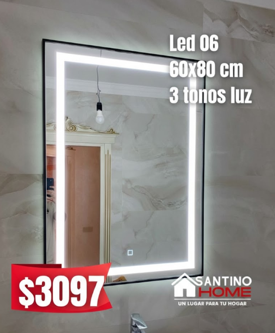 Espejo Modelo LED 06 – Rectangular con Luz LED