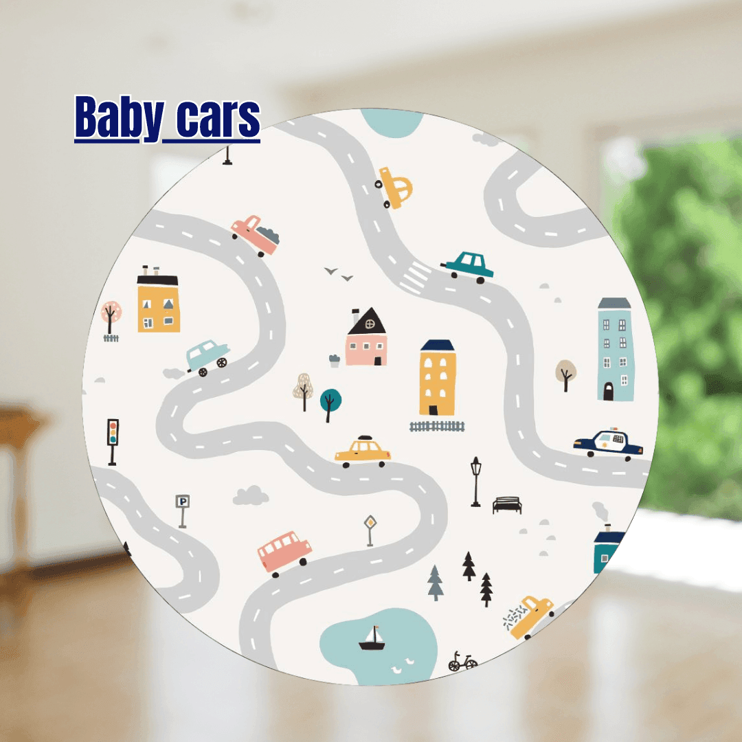 ALFOMBRA INFANTIL REDONDA BABY CARS