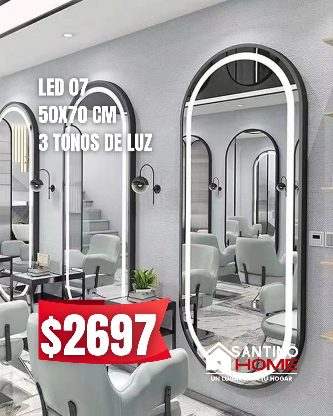Espejo Modelo LED 07 – Ovalado con Luz LED